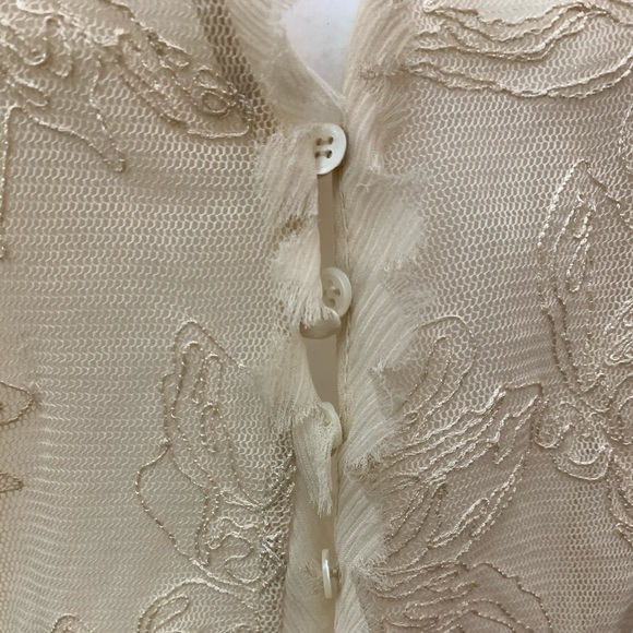 BCBGMAXAZRIA Embroidered Mesh Blouse - Picture 3 of 8